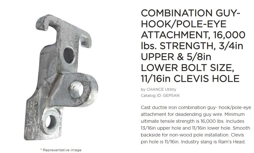 POLE EYE PLATE NO CLEATS
